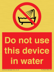 PL7642: Do not use this device in water