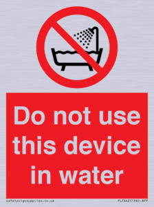 PL7642: Do not use this device in water