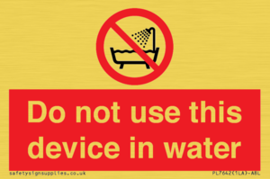 PL7642: Do not use this device in water