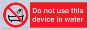 PL7642: Do not use this device in water