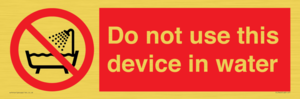 PL7642: Do not use this device in water