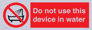 PL7642: Do not use this device in water