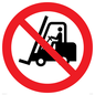 PM11248: P006 Prohibition: No access for forklift trucks and other industrial vehicles