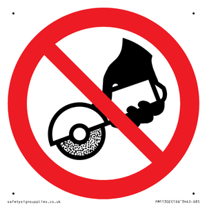 PM11302: Prohibition: Do not use with hand-held grinding machine