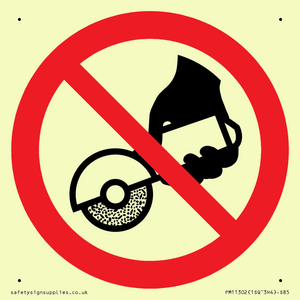 PM11302: Prohibition: Do not use with hand-held grinding machine