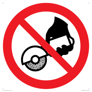 PM11302: Prohibition: Do not use with hand-held grinding machine
