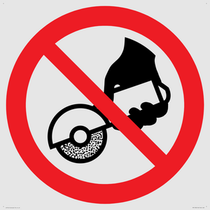 PM11302: Prohibition: Do not use with hand-held grinding machine