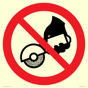 PM11302: Prohibition: Do not use with hand-held grinding machine