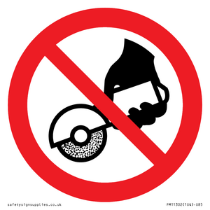 PM11302: Prohibition: Do not use with hand-held grinding machine