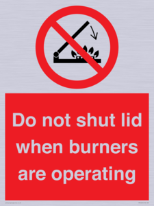 PM12634: Do not shut lid when burners are operating