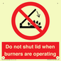 PM12634: Do not shut lid when burners are operating