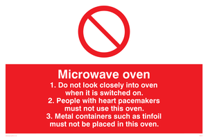 PM187: microwave oven rules