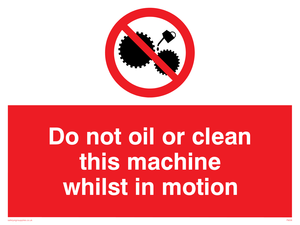 PM38: do not oil whilst in motion