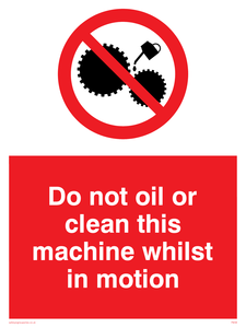 PM38: do not oil whilst in motion