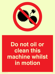 PM38: do not oil whilst in motion