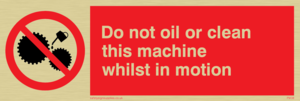 PM38: do not oil whilst in motion