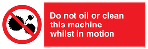 PM38: do not oil whilst in motion