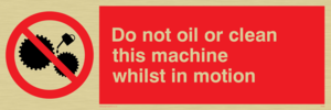 PM38: do not oil whilst in motion