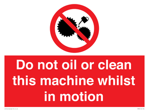 PM38: do not oil whilst in motion