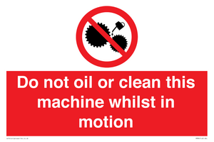 PM38: do not oil whilst in motion