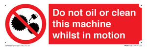 PM38: do not oil whilst in motion