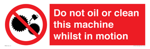 PM38: do not oil whilst in motion