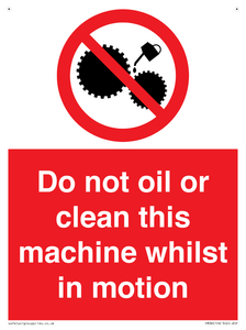 PM38: do not oil whilst in motion