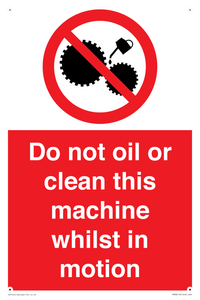 PM38: do not oil whilst in motion