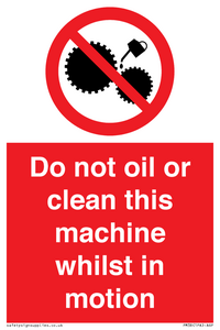 PM38: do not oil whilst in motion