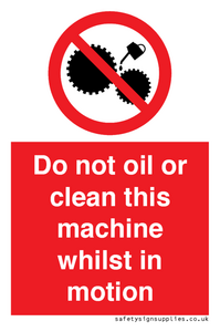 PM38: do not oil whilst in motion