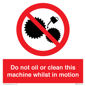 PM38: do not oil whilst in motion