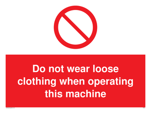 PM42: no loose clothing operating