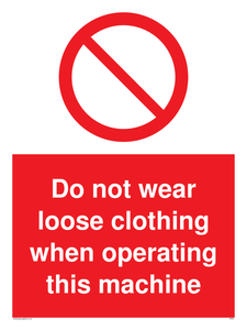 PM42: no loose clothing operating