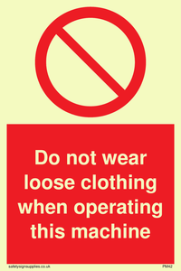 PM42: no loose clothing operating