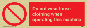 PM42: no loose clothing operating