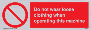 PM42: no loose clothing operating