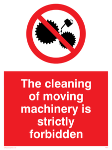 PM43:  no cleaning moving machinery