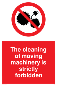 PM43:  no cleaning moving machinery