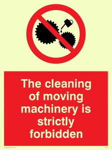 PM43:  no cleaning moving machinery