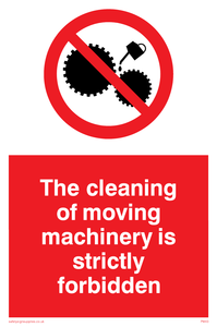 PM43:  no cleaning moving machinery