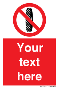 PM5202: Custom Do Not Change Grinding Wheel Sign