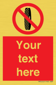 PM5202: Custom Do Not Change Grinding Wheel Sign