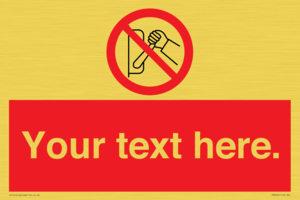 PM5205: Custom Do Not Operate Sign