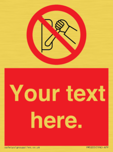 PM5205: Custom Do Not Operate Sign