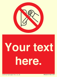 PM5205: Custom Do Not Operate Sign