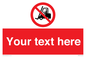 PM5206: Custom No Forklift Trucks Sign