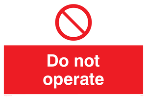 PM5349: Do not operate