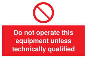 PM5352: Do not operate unless qualified
