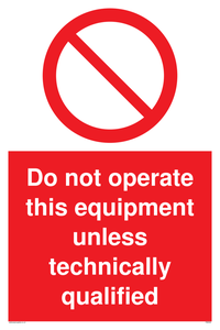 PM5352: Do not operate unless qualified