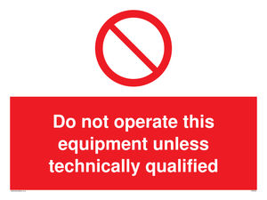 PM5352: Do not operate unless qualified